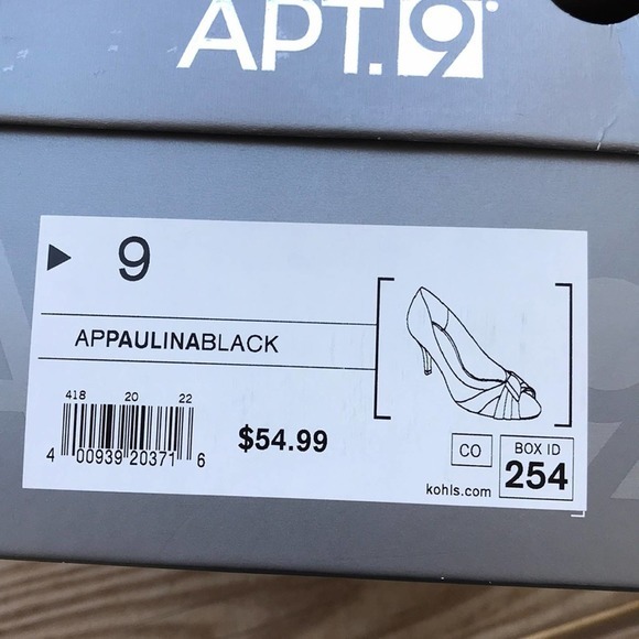 Apt 9 black peep toe heels‎ size 9 - Picture 6 of 7